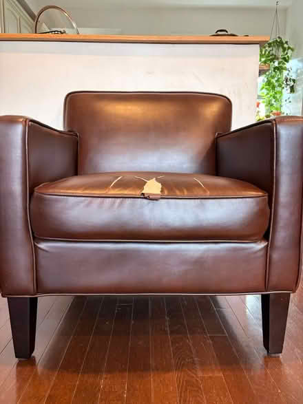 Photo of free Faux leather arm chair (Capitol Hill, Duncan St NE) #4