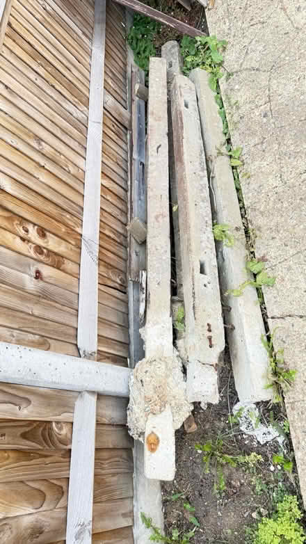 Photo of free Used Fence posts x 7 (HA9 Wembley park) #1