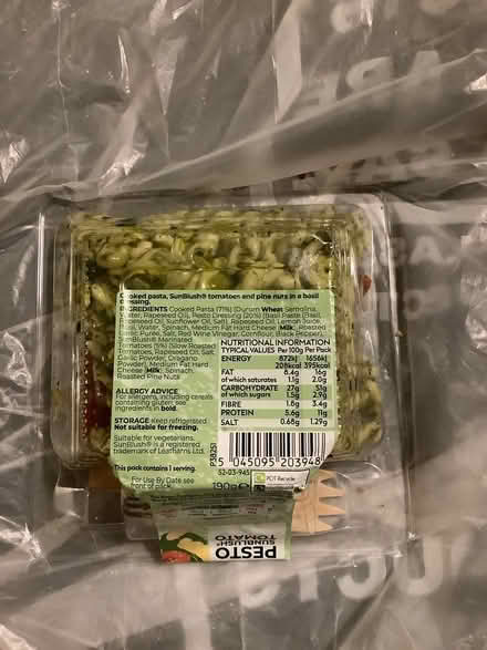 Photo of free pesto pasta (S2 Manor) #2