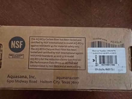 Photo of free Aquasauna RO Filter cartridges (Gunbarrel) #1