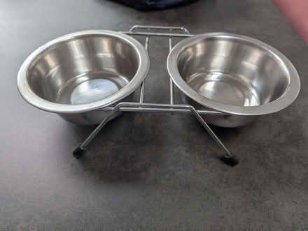 Photo of free Cat bowls and stand (Wimbledon SW19) #1