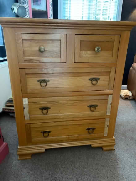 Photo of free Real wood chest of drawers (Woburn Sands MK17) #1