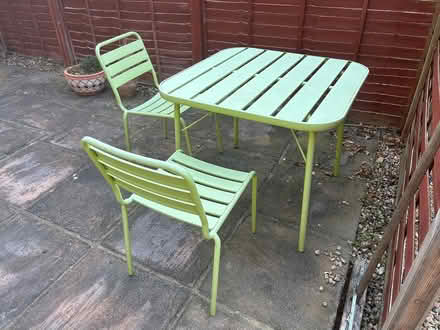 Photo of free Garden table & 2 chairs (Nunhead) #1