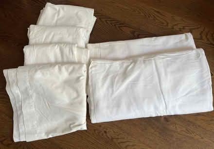 Photo of free Six White Cotton Double Bed Flat Sheets (Teddington TW11) #1