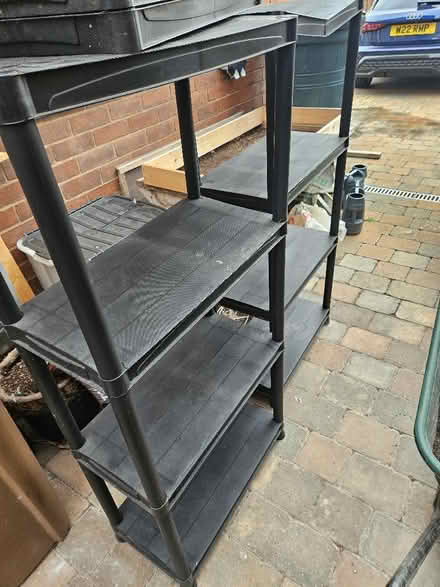 Photo of free Plastic storage shelves (Airedale WF10) #2