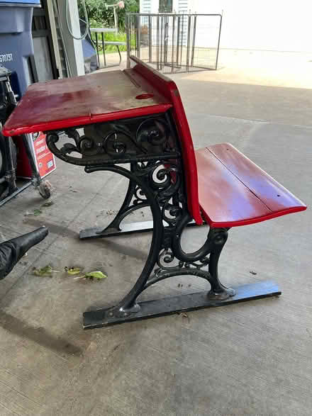 Photo of free Antique desk painted red (Downers Grove) #1
