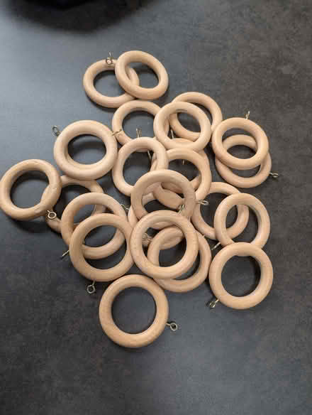 Photo of free Wooden curtain rings (Wimbledon SW19) #1