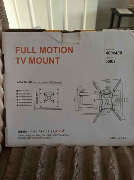 Photo of free Tv wall mount (Arbourthorne S2) #2