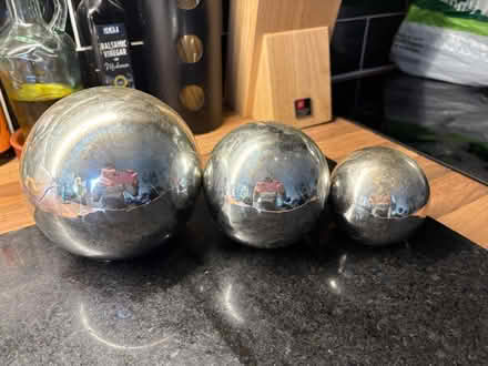 Photo of free Three decorative silver balls - need a clean (Lower Walkley S6) #1