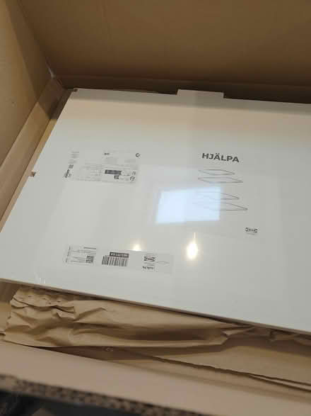 Photo of free IKEA Hjalpa white shelf 80x55cm (Ramsbottom BL0) #2