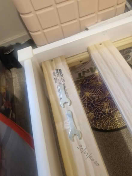 Photo of free Children's single bed frame white (Bromley, BR2) #2