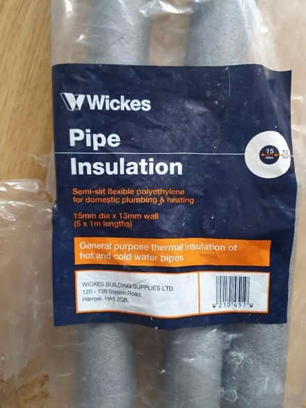 Photo of free Part pag of pipe insulation (BA13 Westbury) #2