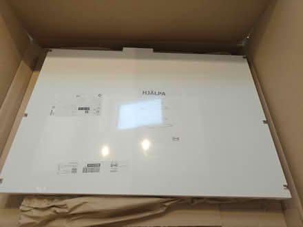 Photo of free IKEA Hjalpa white shelf 80x55cm (Ramsbottom BL0) #1