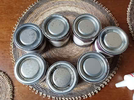 Photo of free 7 sample pots of paint, plenty left in each (High Heaton) #2