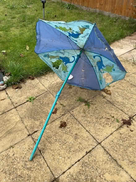 Photo of free Kids dino parasol (torn) (Brooklands Meadows Park MK10) #1