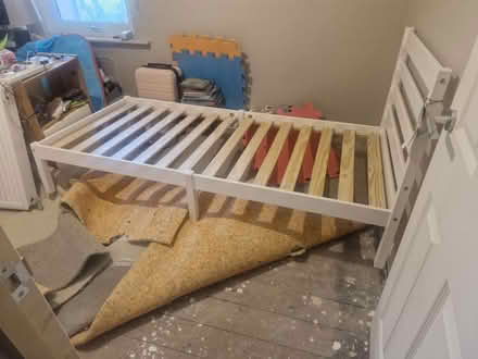 Photo of free Children's single bed frame white (Bromley, BR2) #4