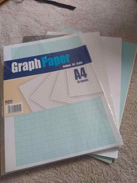 Photo of free A4 graph and squared paper (Newtown RG1) #1