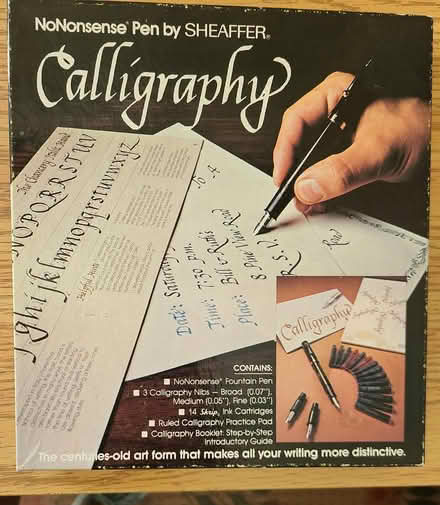 Photo of free Calligraphy pen, 3 nibs, guides (River Falls, Potomac) #1