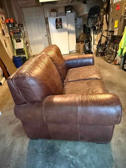 Photo of free Leather Love Seat (Madrona) #4