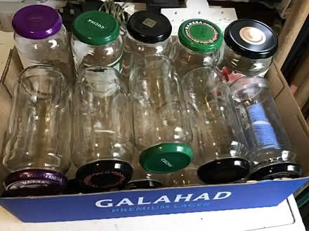 Photo of free to take 16 clean glass jars with lids (Five Oak Green TN12) #1