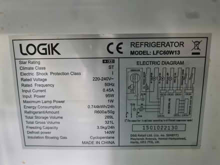Photo of free Fridge freezer (Hastings TN34) #1
