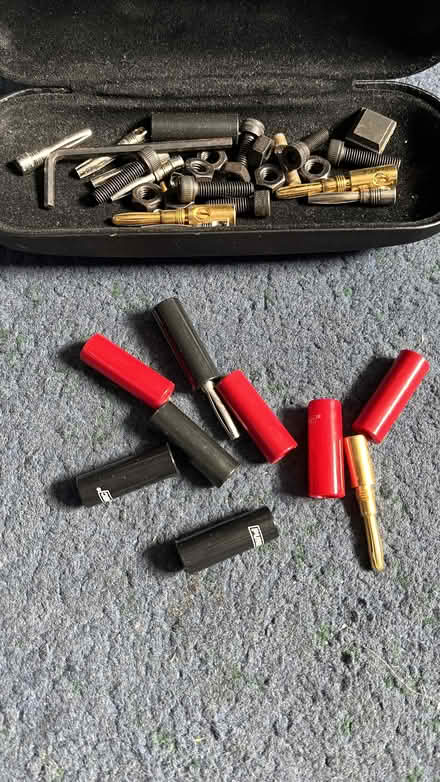 Photo of free Collection of nuts, screws and plugs for a HiFi setup (Goldhanger CM9) #1