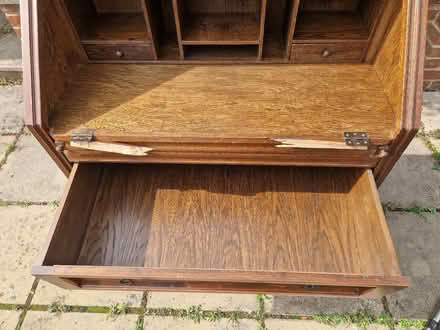 Photo of free Broken oak bureau for storage (Acton W3) #3