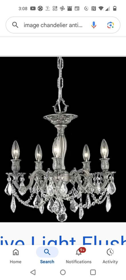Photo of Chandelier light fixture (north) #2