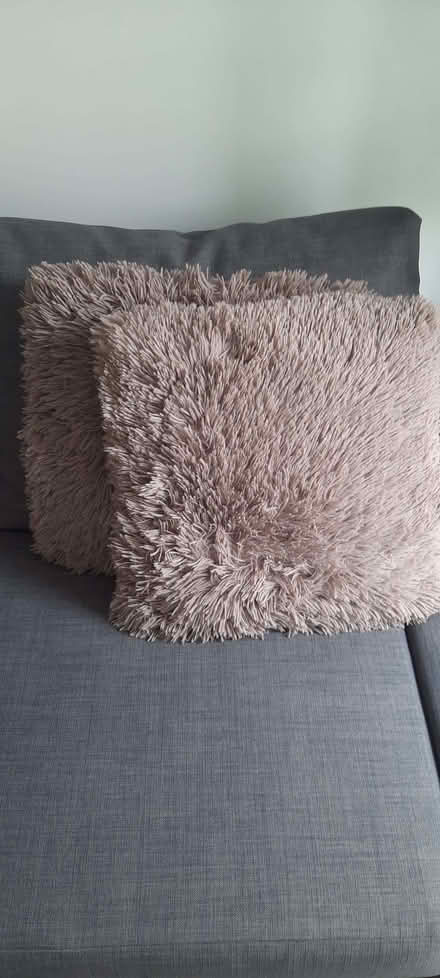 Photo of free 2 x Pair of scatter cushions in Cream and BrownGrey (Woodford IG8) #3