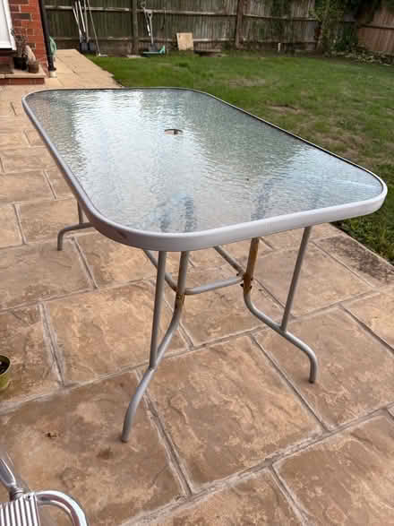 Photo of free One glass top garden table (Buggs Bottom RG4) #1