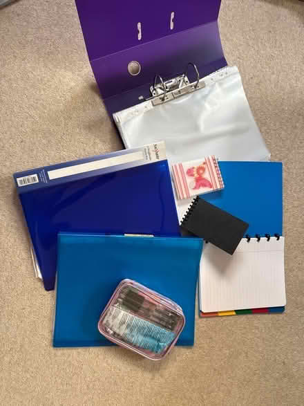 Photo of free Assorted binders, notepads and pens (Headington OX3) #1
