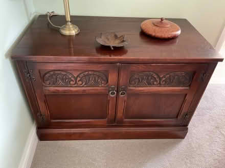 Photo of free Dark Oak Two door Cupboard Unit (GU18) #1