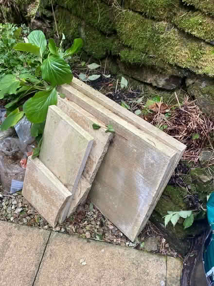 Photo of free Two unused patio slabs plus 3 offcuts (Trennick TR1) #1