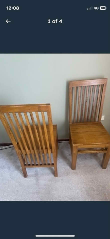Photo of free Pair of wooden chairs (Coleford GL16) #2