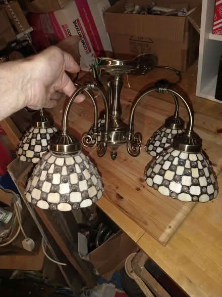 Photo of free two modern, vintage style 5 light "chandeliers" 1fixed 1hang (St Austell PL25) #3