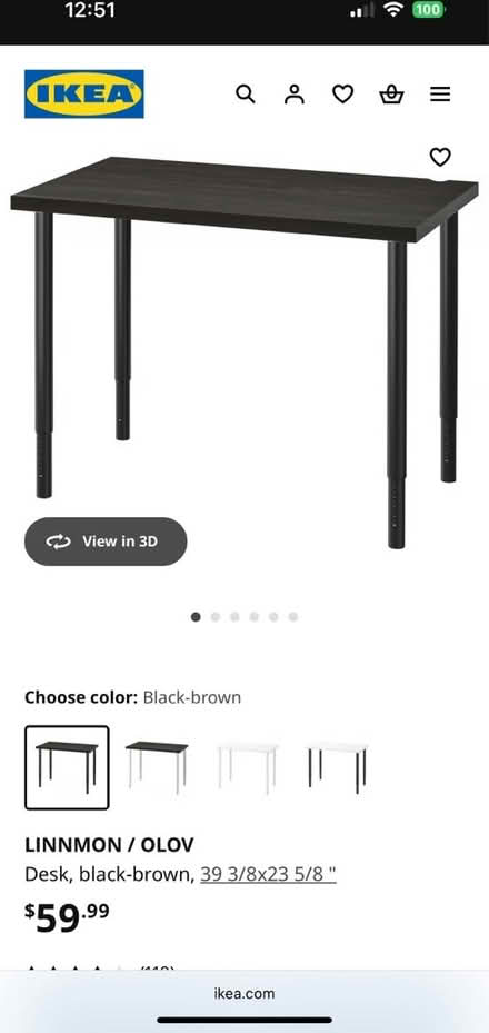 Photo of free IKEA LINNMON / OLOV Desk (Valencia Avenue, Sunnyvale) #1