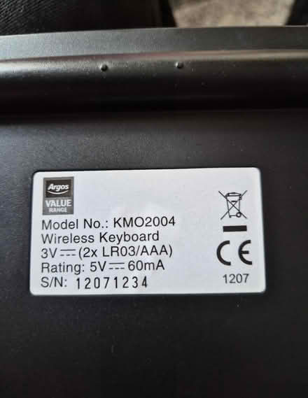 Photo of free Argos Wireless Keyboard & Mouse (Headington OX3) #2