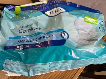 Photo of free Tena Proskin Comfort Plus Compact Pads (Weston Park) #1