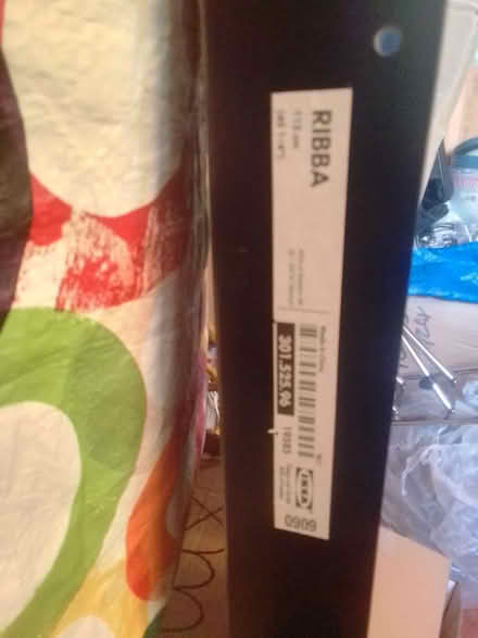 Photo of free two ikea black ribba shelves (Askew Road W12) #2