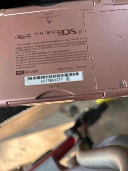 Photo of Nintendo DS lite (Number 9 Glorond Place.) #1