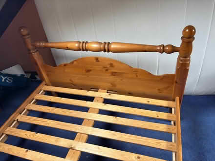 Photo of free Double pine bed and clean mattress (Sizergh LA8) #3