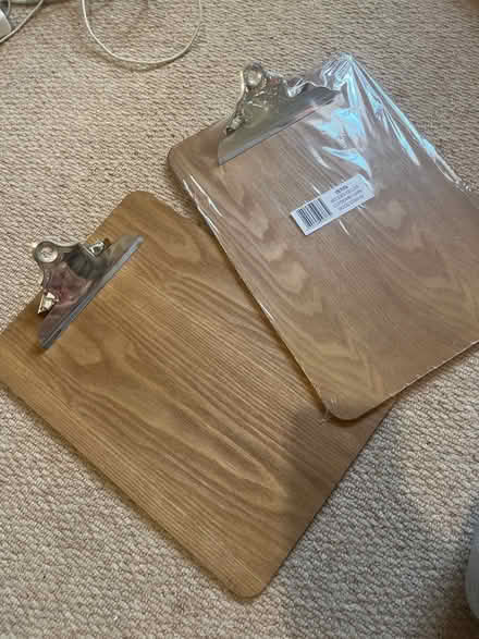 Photo of free 2 wooden clip boards (woking) #1