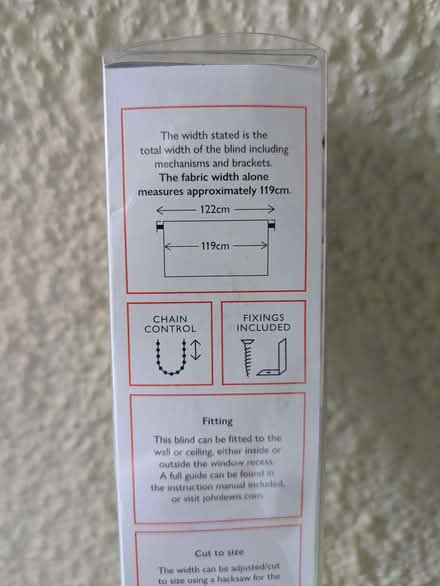 Photo of free White Roller Blind (Bollington SK10) #2