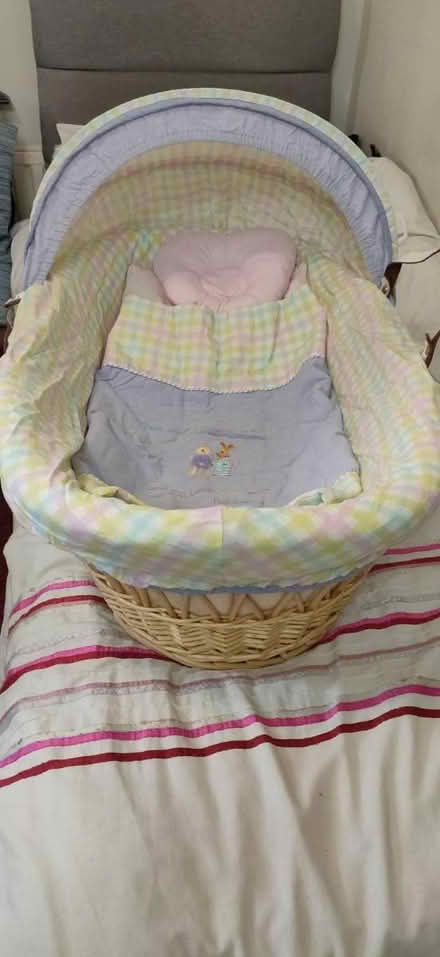 Photo of free Moses Basket with bedding (East ham) #1