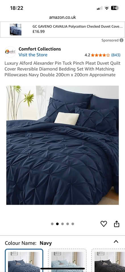 Photo of free Navy double bedding - used but clean (Barford NR9) #3