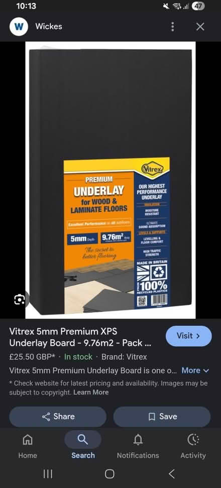 Photo of Laminate underlay (East london / Bow E3) #2
