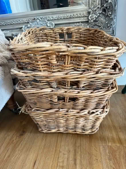 Photo of free 4 wicker baskets (Crookes S10) #1