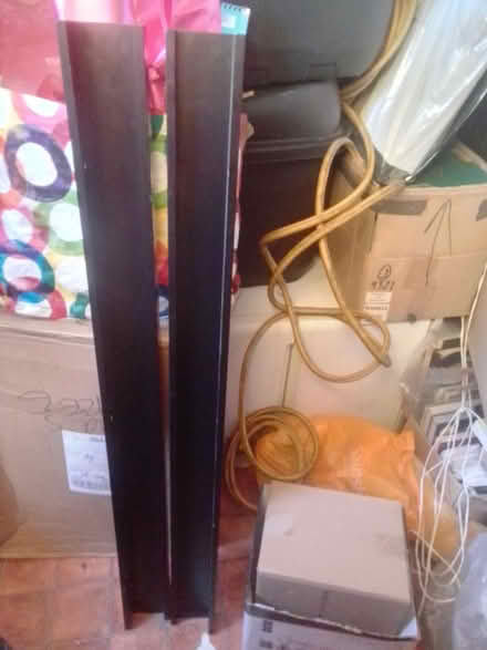 Photo of free two ikea black ribba shelves (Askew Road W12) #1