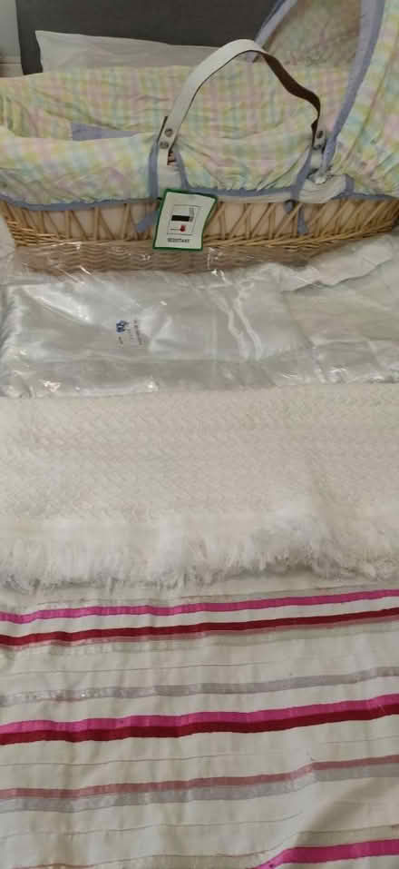 Photo of free Moses Basket with bedding (East ham) #3