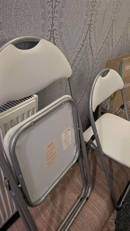 Photo of free 2 foldable chairs white (Birmingham B29) #1